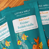 Lüttes Welt Knister-Badekristalle, 80g, Motiv: Beste Freunde