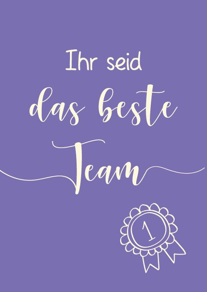 Badefee Karte "Das beste Team"