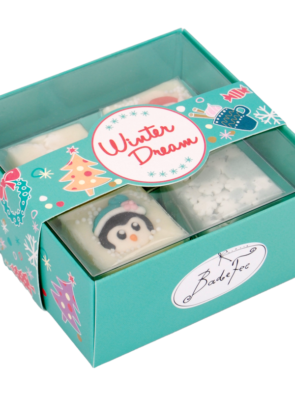 4er Badewürfelset Winter Dream