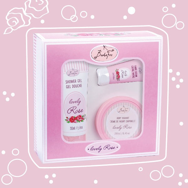 Badefee Geschenkset Joghurt Line Lovely Rose