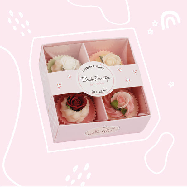 Badefee 4er Badepralinen Geschenkset - Colour Bouquet