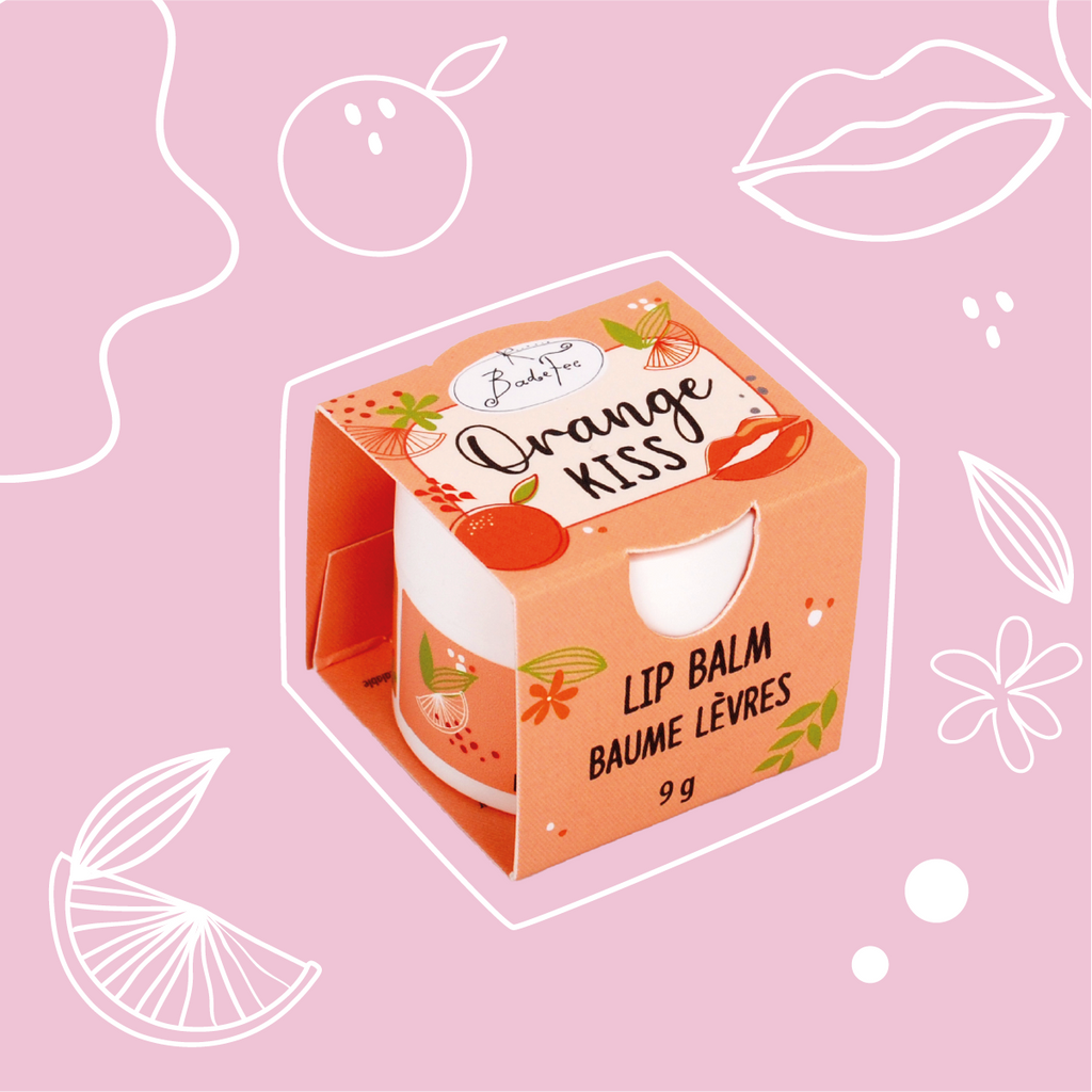 Badefee Lippenbalsam Orange Kiss  mit Bienenwachs & Orangeduft, mikroplastikfrei