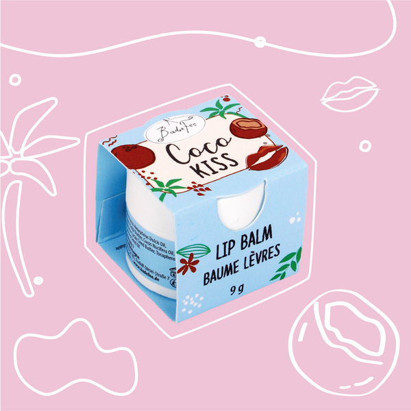 Badefee Lippenbalsam Coco Kiss  mit Bienenwachs & Cocoduft, mikroplastikfrei