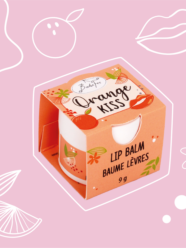 Badefee Lippenbalsam Orange Kiss mit Bienenwachs & Orangeduft, mikroplastikfrei