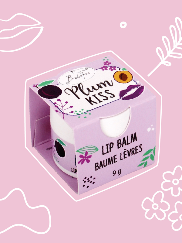 Badefee Lippenbalsam Plum Kiss mit Bienenwachs & natürlichem Duft, mikroplastikfrei
