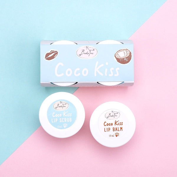 Lippenpflege Duo Coco Kiss – Peeling & Balsam mit Bienenwachs & Cocoduft, mikroplastikfrei