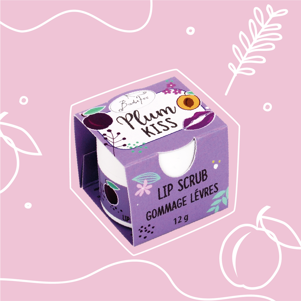 Badefee Lippenpeeling Plum Kiss  mit Bienenwachs, Zucker & natürlichem Duft, mikroplastikfrei