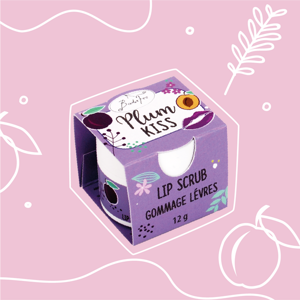 Badefee Lippenpeeling Plum Kiss  mit Bienenwachs, Zucker & natürlichem Duft, mikroplastikfrei