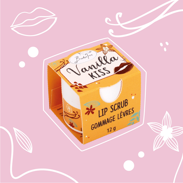 Badefee Lippenpeeling Vanilla Kiss  mit Bienenwachs, Zucker & natürlichem Duft, mikroplastikfrei