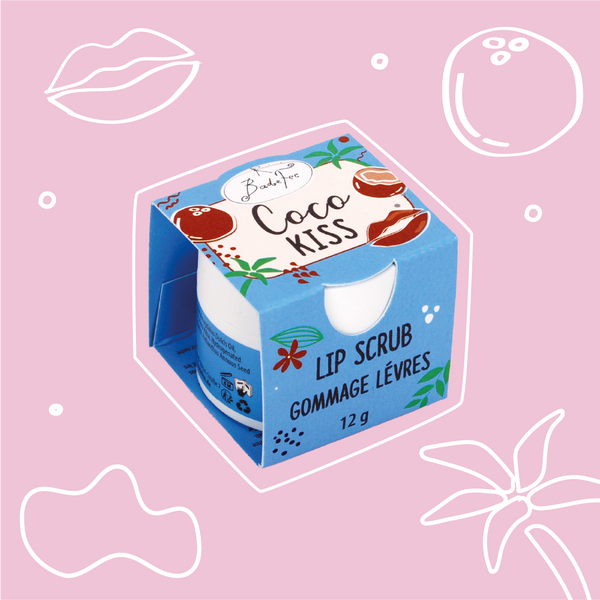 Badefee Lippenpeeling Coco Kiss  mit Bienenwachs, Zucker & Cocoduft, mikroplastikfrei