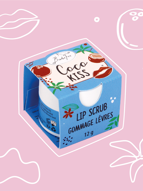 Badefee Lippenpeeling Coco Kiss mit Bienenwachs, Zucker & Cocoduft, mikroplastikfrei