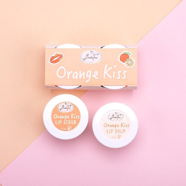 Lippenpflege Duo Orange Kiss – Peeling & Balsam mit Orangen-Duft, mikroplastikfrei & natürlich