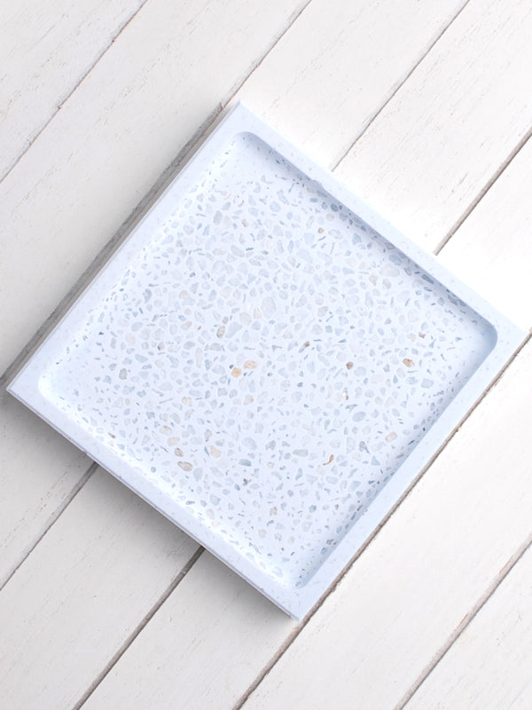 Natürliche Seifenschale in Blau - Eckig