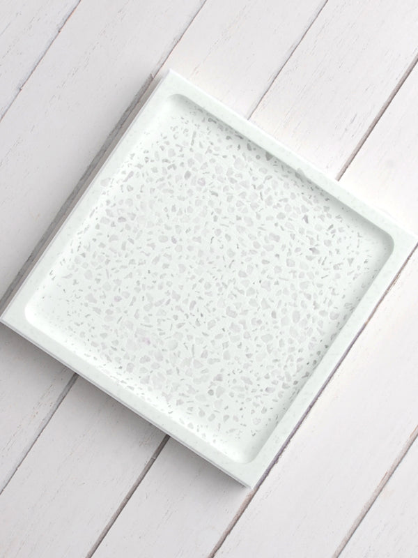 Natürliche Seifenschale in Grün - Eckig