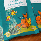 Lüttes Welt Knister-Badekristalle, 80g, Motiv: Beste Freunde