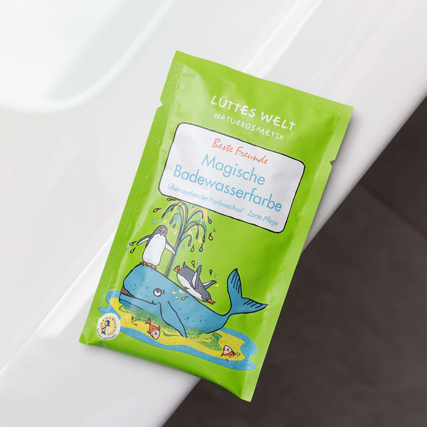 Lüttes Welt Magische Badewasserfarbe, 80g, Motiv: Beste Freunde