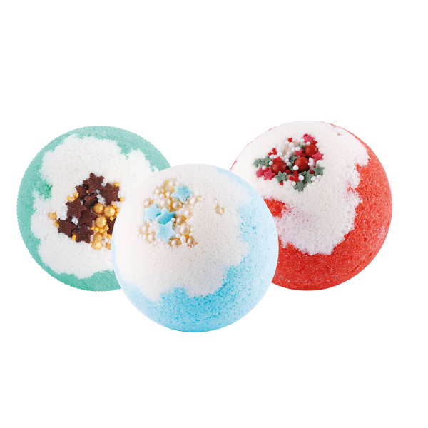 3er BadeKugel Geschenkset  Jingle Bells