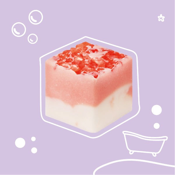 Badefee Badewürfel Grapefruit-Erdbeer