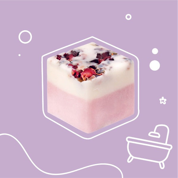 Badefee Badewürfel Lavendel-Rose