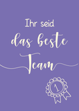 Badefee Karte "Das beste Team"