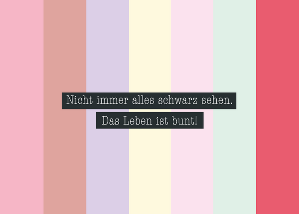 Badefee Karte "Das Leben ist bunt"