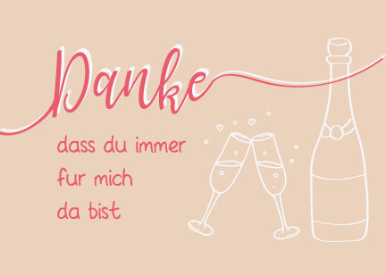 Badefee Karte "Danke, dass du immer für mich da bist"
