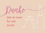 Badefee Karte "Danke, dass du immer für mich da bist"