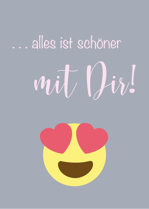 Badefee Karte "Alles ist schöner mit Dir"