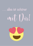 Badefee Karte "Alles ist schöner mit Dir"