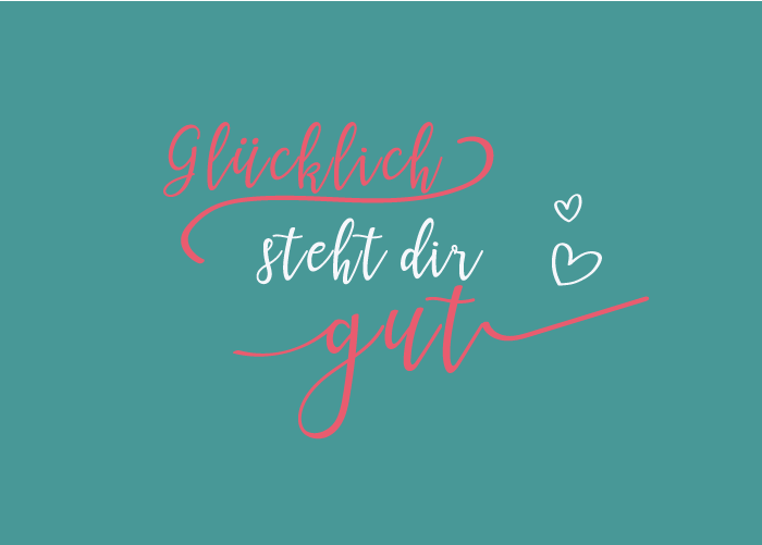 Badefee Karte "Glücklich steht dir"