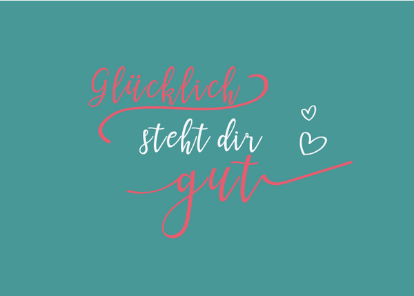Badefee Karte "Glücklich steht dir"