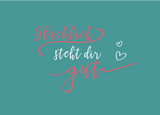 Badefee Karte "Glücklich steht dir"