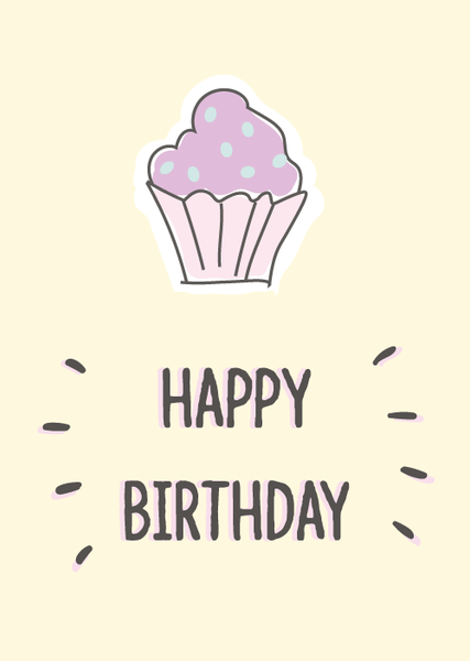 Badefee Karte "Happy Birthday"