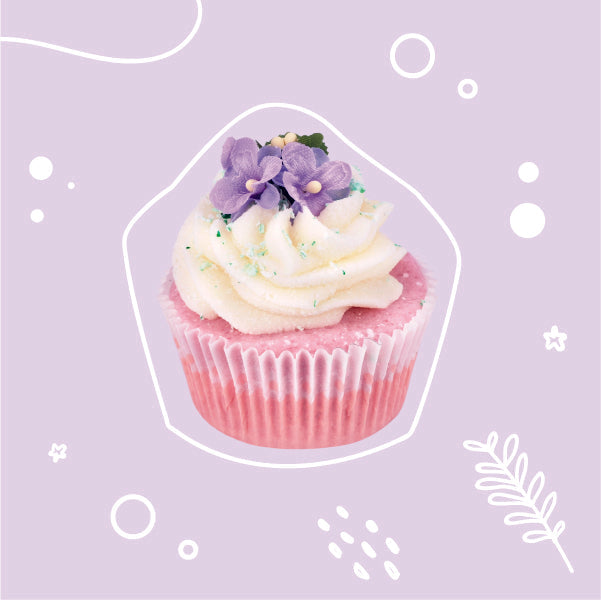 Badefee Badecupcake Fliederzauber