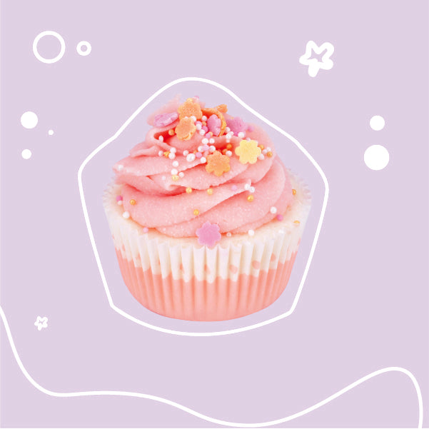 Badefee Badecupcake Rosa Wölkchen