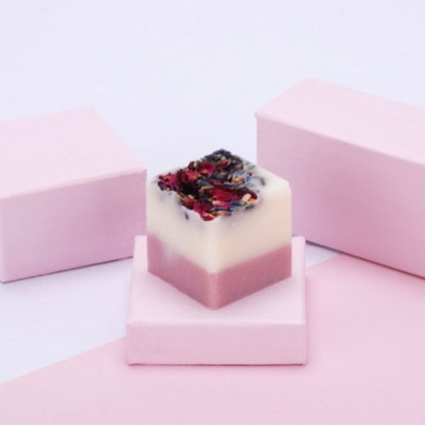 Badewürfel Lavendel-Rose
