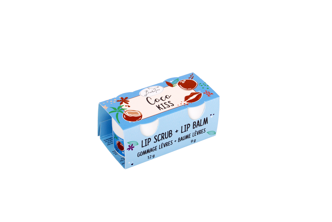 Badefee Lippenpflege Duo Coco Kiss  Peeling & Balsam mit Bienenwachs & Cocoduft, mikroplastikfrei