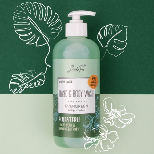 Badefee Sulfatfreie Hand & Body Wash "Evergreen"