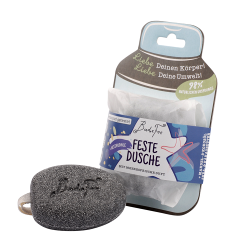 Badefee Feste Dusche mit Meeresfrische-Duft & Aktivkohle