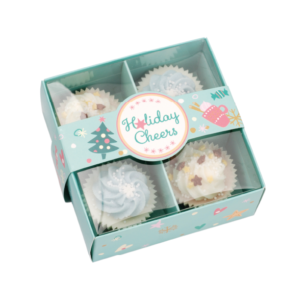 Badefee Badepralinen 4er Geschenkset Holiday Cheers