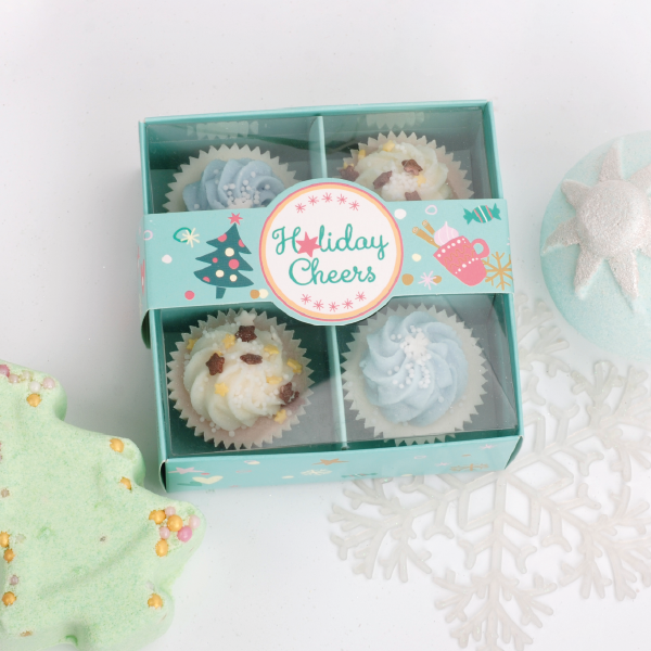 Badefee Badepralinen 4er Geschenkset Holiday Cheers