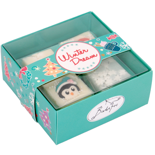 4er Badewürfelset Winter Dream