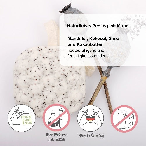 Badefee Festes Peeling mit Mohn