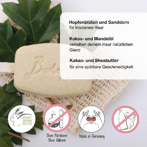 Badefee Festes Shampoo mit Hopfenblüten