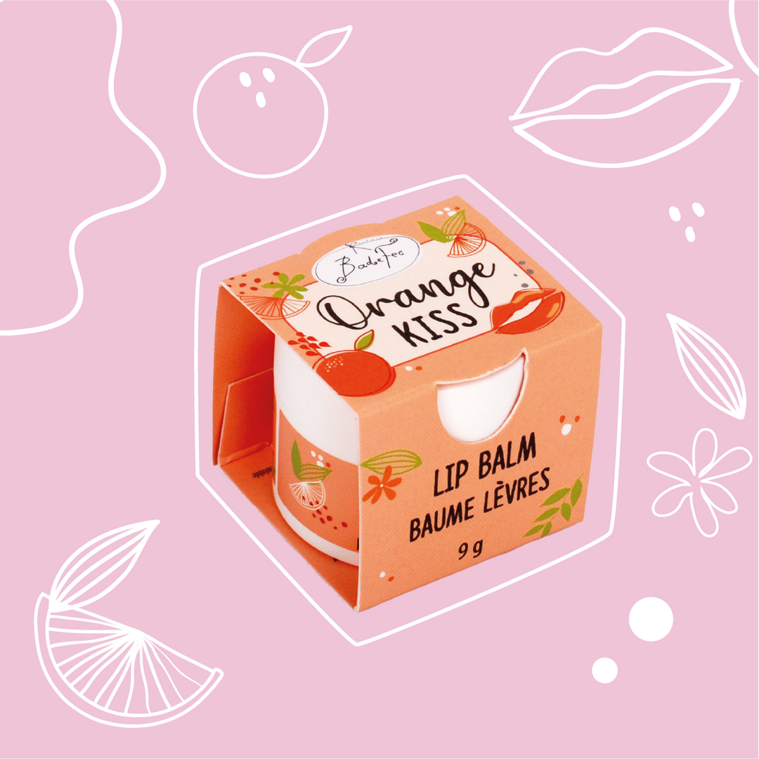 Badefee Lippenbalsam Orange Kiss  mit Bienenwachs & Orangeduft, mikroplastikfrei