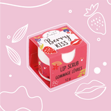 Badefee Lippenpeeling Berry Kiss  Zuckerpeeling mit Beerenduft & Bienenwachs, mikroplastikfrei