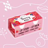 Badefee Lippenpflege Duo Berry Kiss  Peeling & Balsam mit Bienenwachs & Beerenduft, mikroplastikfrei
