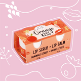 Badefee Lippenpflege Duo Orange Kiss  Peeling & Balsam mit Orangen-Duft, mikroplastikfrei & natürlich