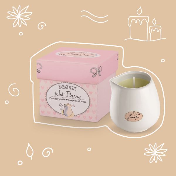Badefee Massagekerze Hot Berry