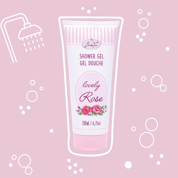 BadeFee Duschgel Lovely Rose 200 Ml – Vegan, Mikroplastikfrei, Mit Rosenduft